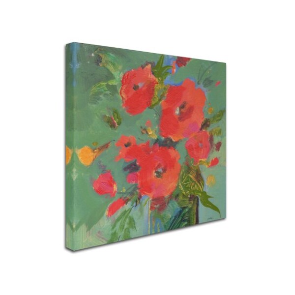 Sheila Golden 'Crimson Bouquet' Canvas Art,24x24